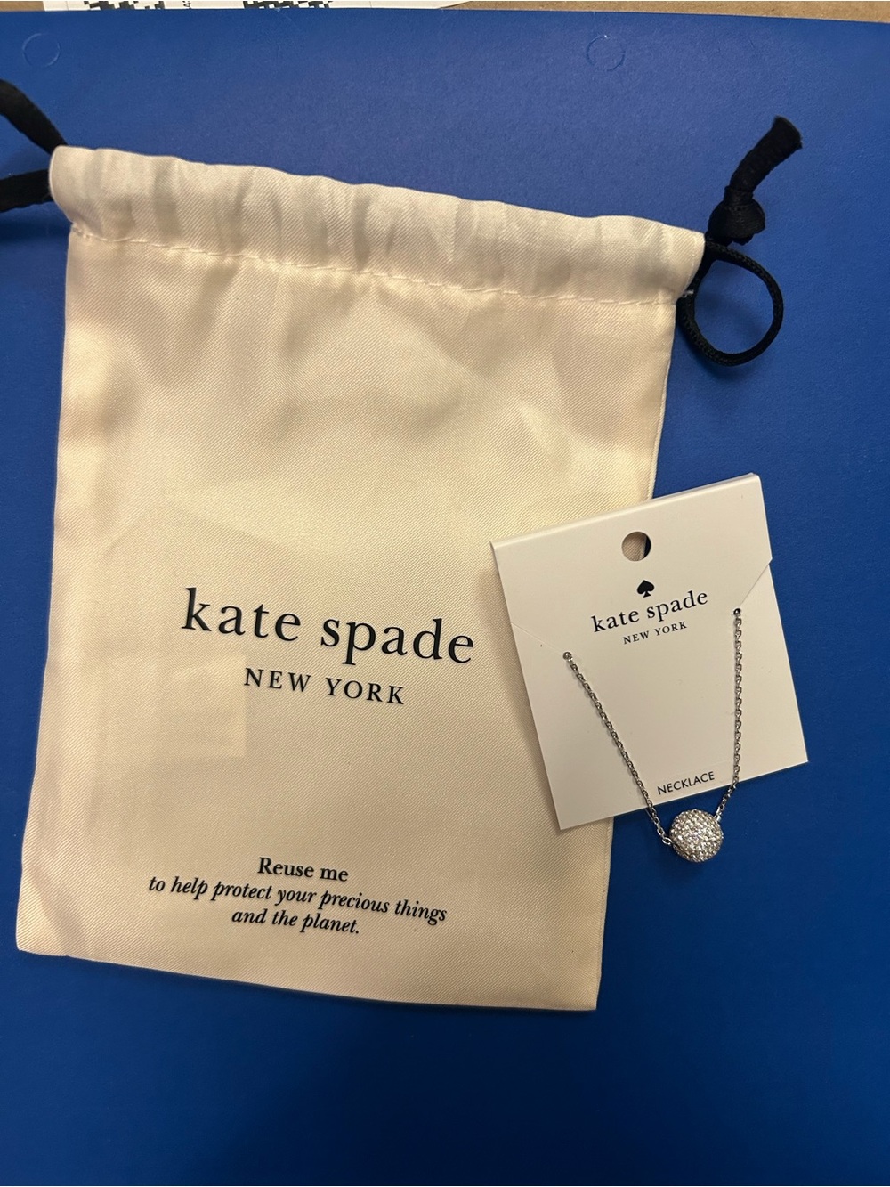 kate spade Silver Pave Mini Pendant Necklace